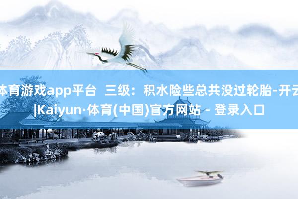 体育游戏app平台  三级：积水险些总共没过轮胎-开云|Kaiyun·体育(中国)官方网站 - 登录入口